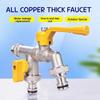 2-Way Garden Hose Faucet Adapter Wall Mounted Ball Valve IBC Water Tank Connector Heat-resistant Anti Freezing