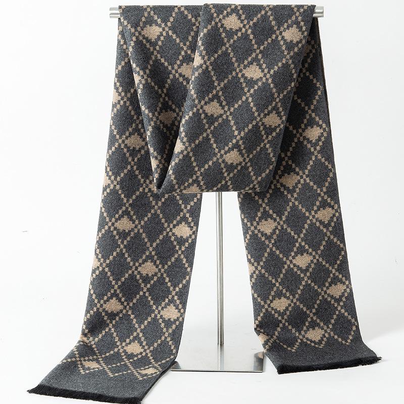 Klassischer gestreifter Herrenschal – europäischer und amerikanischer Stil, perfektes Geschenk für den Freund, für Business und Freizeit