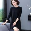 Mid-length Sweater Dress Solid Color Loose Knitted Sweater for Women Casual Long-sleeved Pullover Autumn and Winter