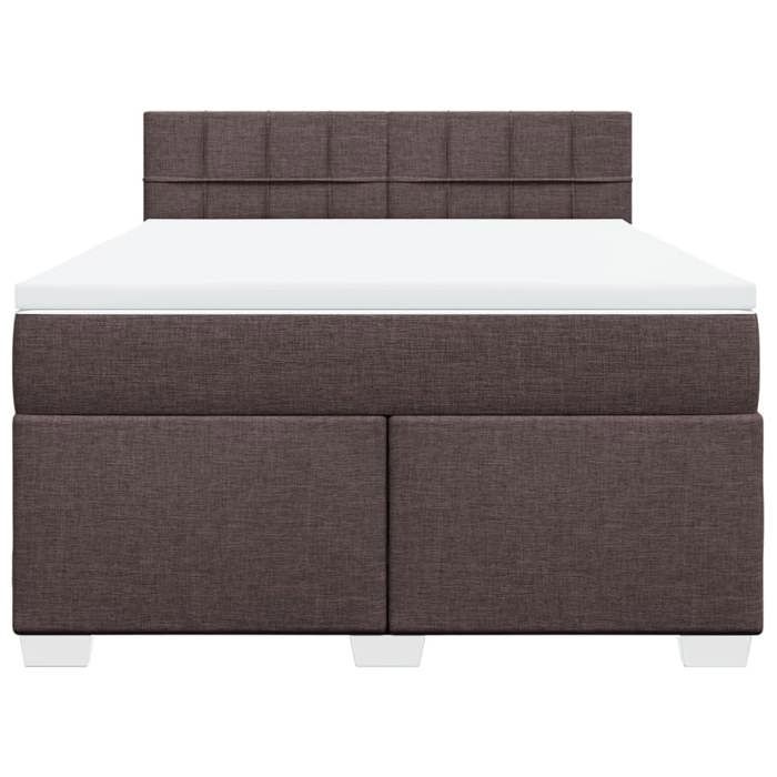 Maison Exclusive - Sommier à lattes de lit avec matelas Marron foncé 140x190 cm