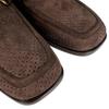 Pristine GUCCI Loafers Horsebit Brown Suede Leather Women 8 100 0442 Used