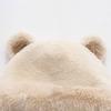 Ear Protection Bear Ears Hat Pompom Fluffy Knit Beanies Hats New Winter Hat  for Women