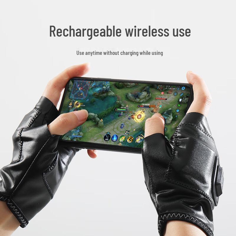 Unisex Smart Electric Heated Half-Finger Gloves