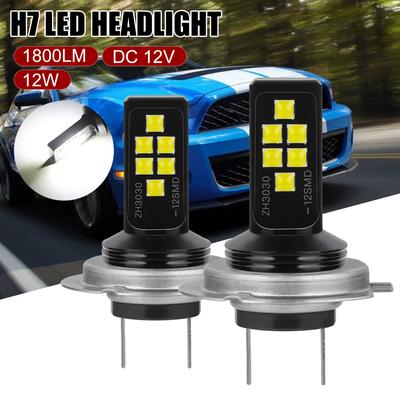 24W H7 H4 Car LED Bulb Headlight Fog Lamp Bulb 3600LM 6000K White DRL Driving Light Car Headlight Bulb Kit Auto Accessories