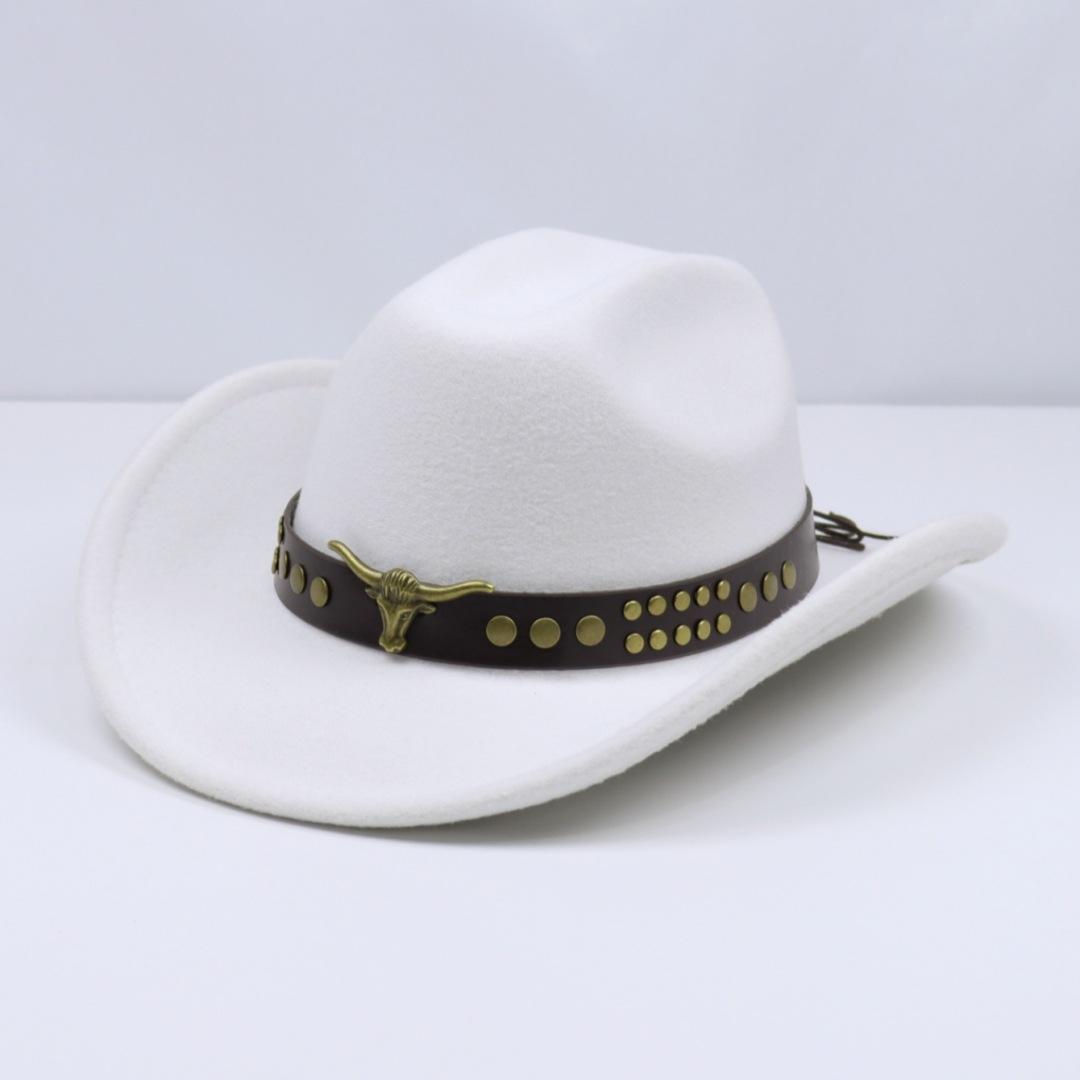 Популярная джазовая шляпа-котелок, винтажная шерстяная широкополая шляпа в этническом стиле, коническая фетровая шляпа британского джентльмена Average Size белый
