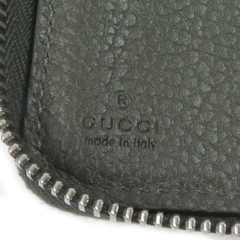 GUCCI Purse 739482 Jumbo GG Round Zip 739482 khaki leather mens Used