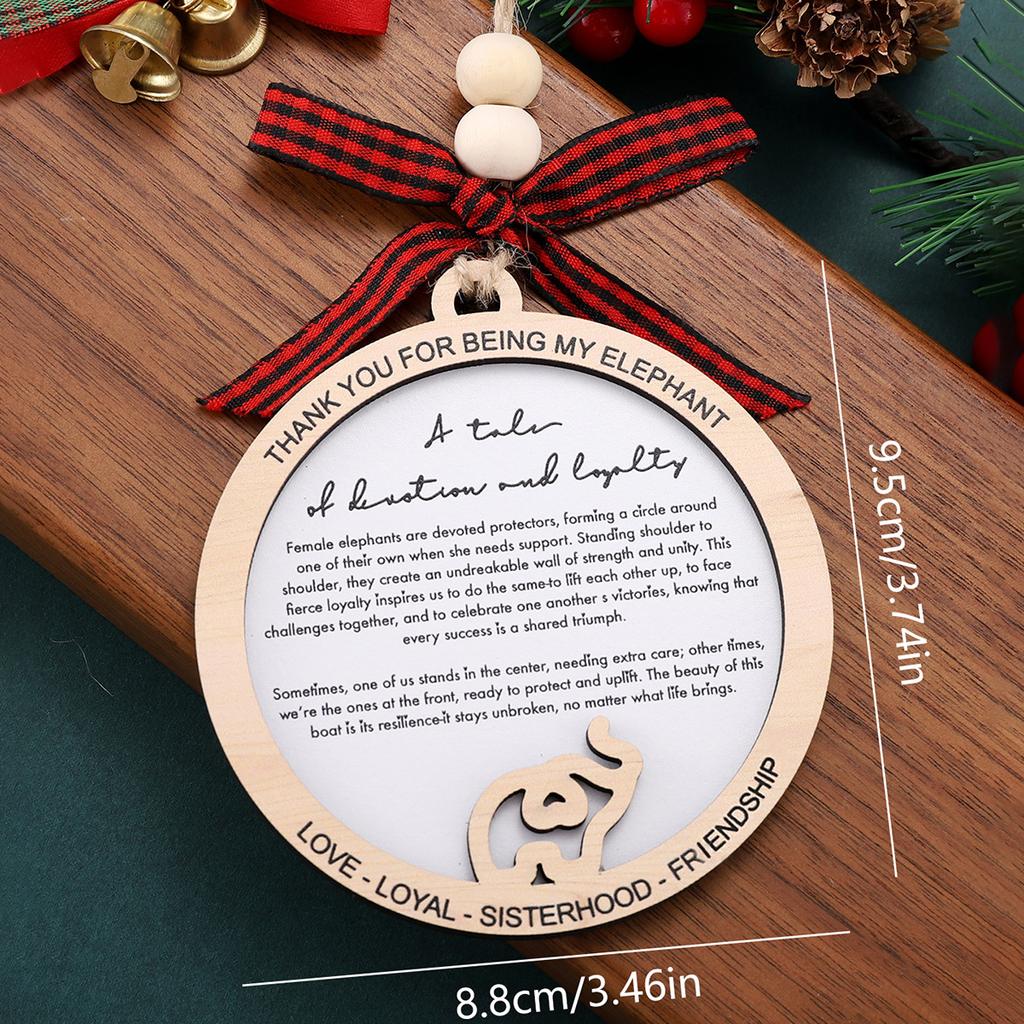 1pc Retro Christmas Pendant Ornament Wooden Creative Blue Art Drop Decoration for Entryways Windows Wall Home Party Decor