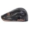 Newsboy Brand Latest Fresh Leather PU Faux School Old Vintage Men Caps Jamont Labeling British Painters Hats Spring Autumn Side Adjustable Flat Cap