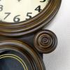 Santeru QL676-A, Made in Japan, Mini Daruma Pendulum Clock (Arabic Letters), Antique Brown