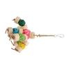 Parrot Chewing Toy Colorful Safe Relieve Anxiety Hanging Parrot Sepak Takraw Toy for Birds Parrots