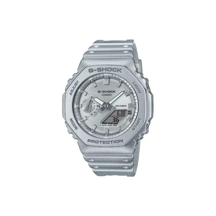 

CASIO Unisex Liquid Crystal/Analog Dual Display Series 45.4mm Silver Watch GA-2100FF-8AJF GA-2100FF-8AJF Silver Dial