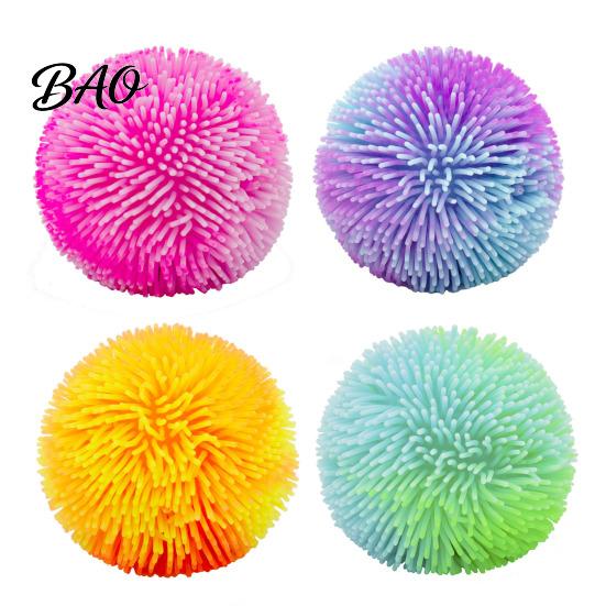 Jouet Main Apaisant Soulagement du Stress Boule Poilue Jouet, TPR Poilu à Presser Fidget Adultes Relaxation Soulagement de l'Anxiété Bureau pour Aide à la Concentration, Tactile Doux
