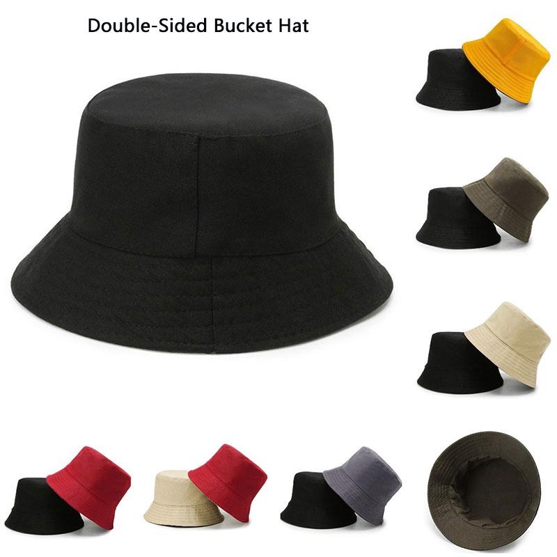 Unisex Oversize Cotton Bucket Hat For Big Head, Double Sided Design For Sun Protection And Breathability, Available In Multiple Colors