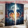 2D flat Photography Backdrop Background Banner Dolphins Jumping at Sunset 100% Polyester Family Party Use for Suitable for