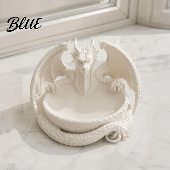 Unique Key Bowl 3D Printed Dragon Jewelry Tray Fantasy Catchall Gothic Storage Tray Holder Medieval Desktop Gift for Fans Cool Office Accessories