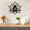 1pc Lotus Flower Metal Wall Decor Elegant Metal Art Ideal for Living Room Scene Decoration Stylish Lotus Flower Decor