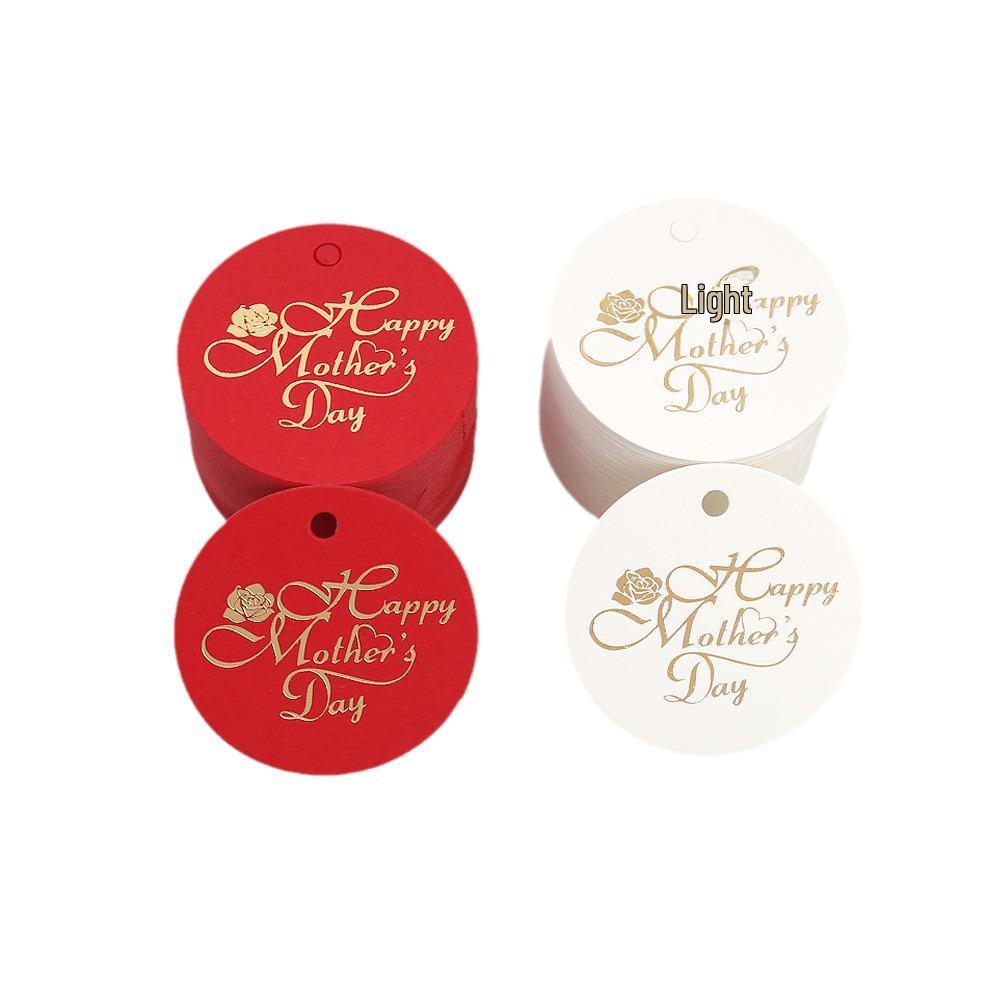 Kulatá dárková visačka ke Dni matek - Závěsná dekorace a suvenýrová kartička na pečení