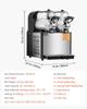 3Lx2 Tank Commercial Slushy Machine Margarita Smoothie Frozen Drink Maker