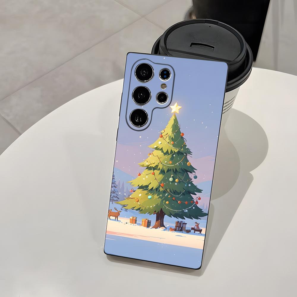 Merry Christmas Tree Phone Case For Samsung S26 S25 Plus S20 S20 Plus S22 Ultra S23 FE S21 Plus S21 Ultra Soft Cover