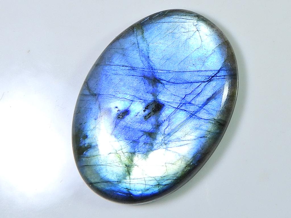 72Cts. Natural Labradorite Multi Fire Oval Cabochon Loose Gemstone 29X40X6MM SK-1139