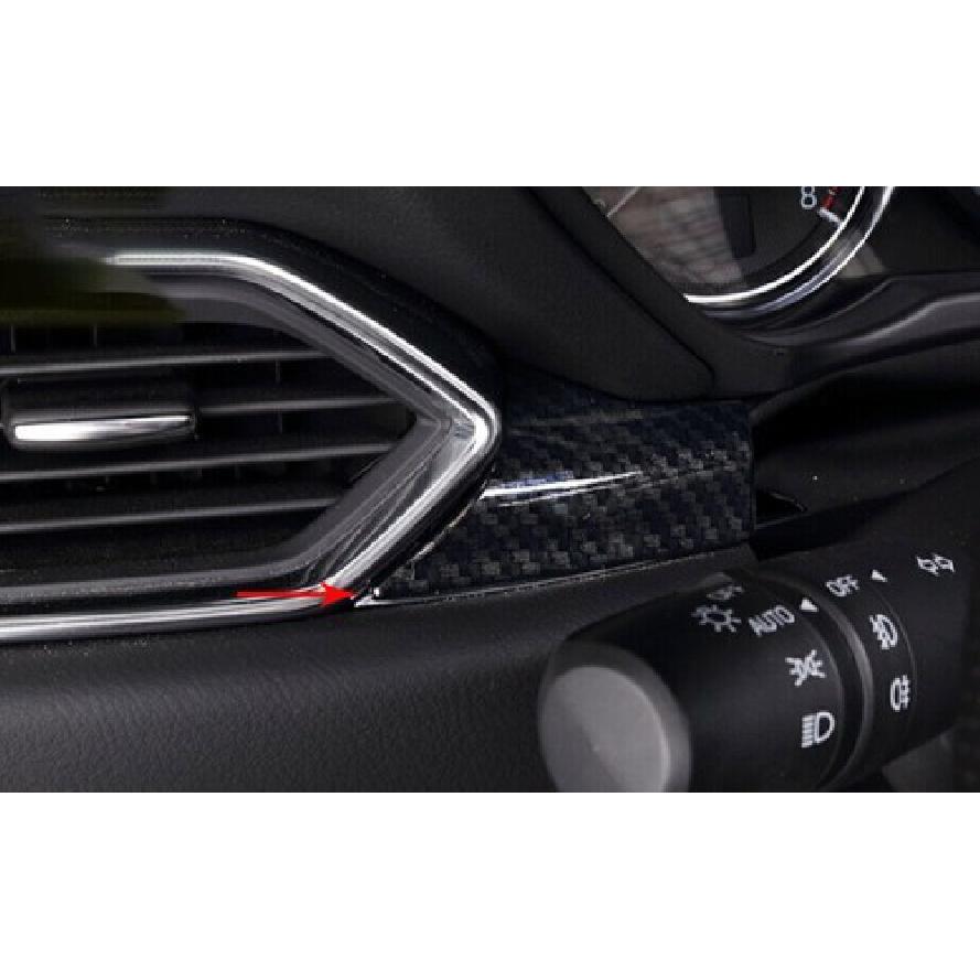 For Mazda CX-5 2017-2023 Carbon Fiber Center Console Instrument Dash Strip 3PCS