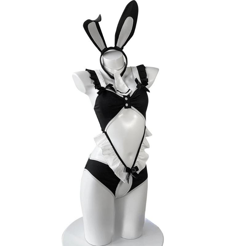 Exotic Sets Bunny Girl Uniform Sexy Lingerie Open Chest Clothing Role-Play Suit Temptation Clothing Cute Girl Lolita Maid Outfit