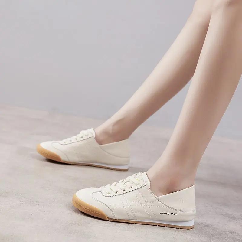Scarpe da Ginnastica da Donna Scarpe Moda Outdoor Scarpe da Corsa Femminili con Lacci Traspiranti Scarpe Piatte Calzature Comode Scarpe Sportive Mujer