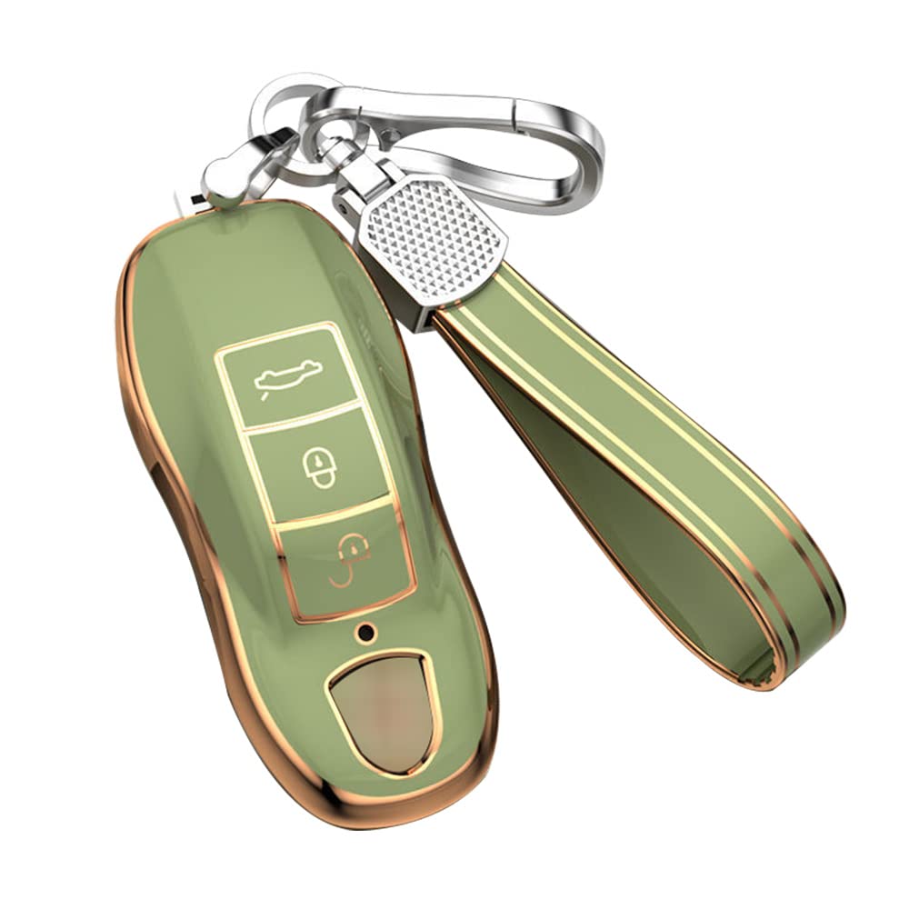 

KUNIO Porsche Key Case Smart Key Holder for Porsche Fit Carrera 911 992 Carrera зелёный