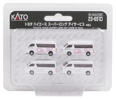 KATO N Gauge Toyota Hiace Super Long Day Service 4 Pieces Diorama Supplies 23-651D