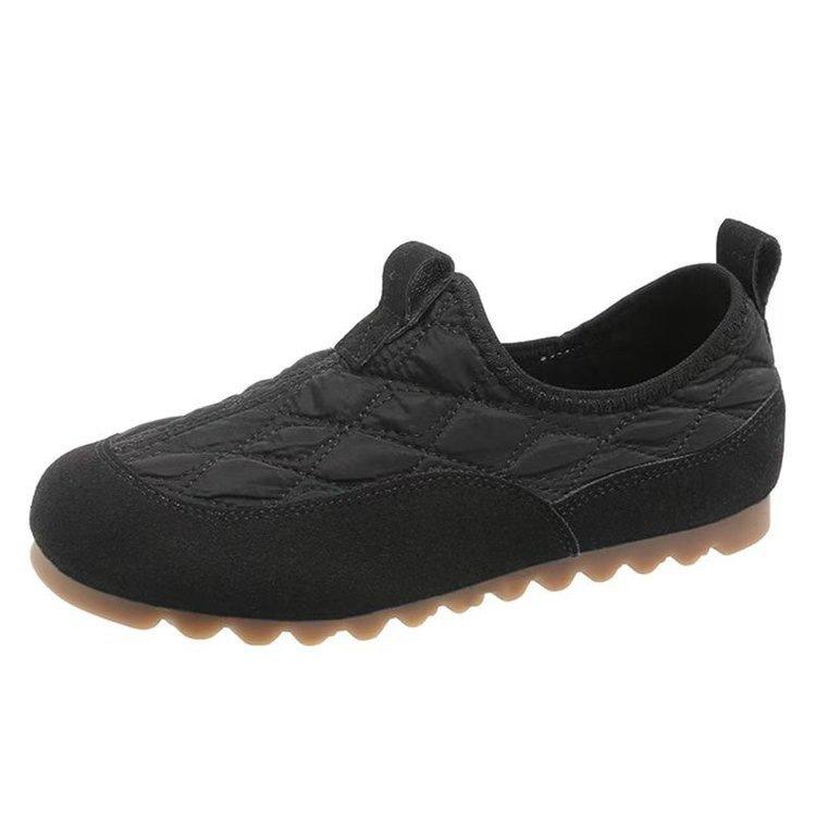 French single shoes new autumn and winter soft-soled beanie shoes comfortable maternity shoes grandma cotton shoes