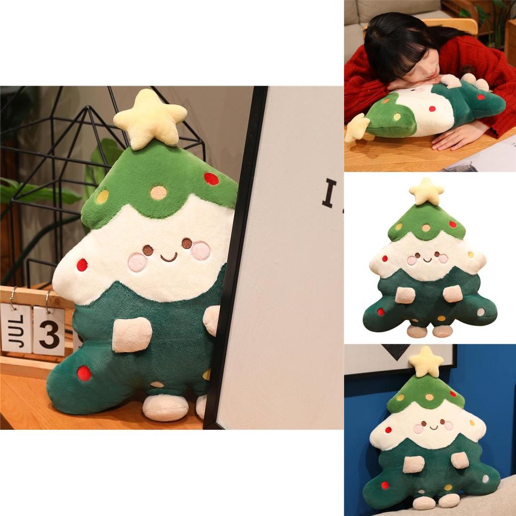 Christmas Tree Man Plush Pillow With Pp Cotton Filling For Holiday Home Decor