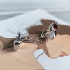Silver Earrings with Artificial Garnet Nano 2.434ct (60002405)