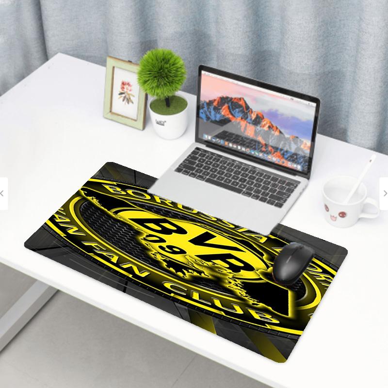 Borussia Dortmund Druck Mauspads, Anti-Rutsch Schreibtisch-Tastaturmatte, für PC Laptop Gaming Arbeiten Tägliche Nutzung, Coole Festival Überraschungsgeschenk