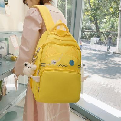 Cartoon Student Schoolbag Kitten Large Capacity Backpack
