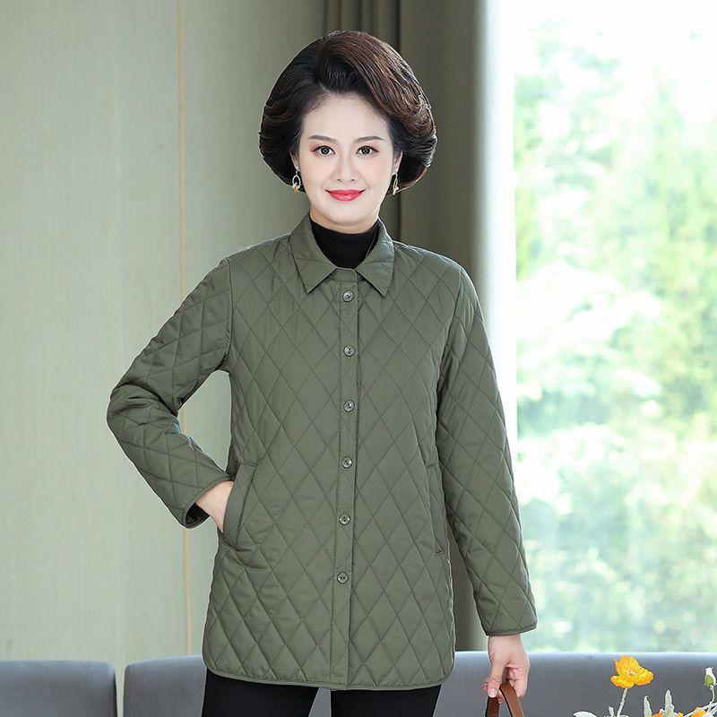 

Женская мода больших размеров с хлопковой подкладкой для осени и зимы. Повседневная легкая одежда с хлопковой подкладкой. 5XL зелёный