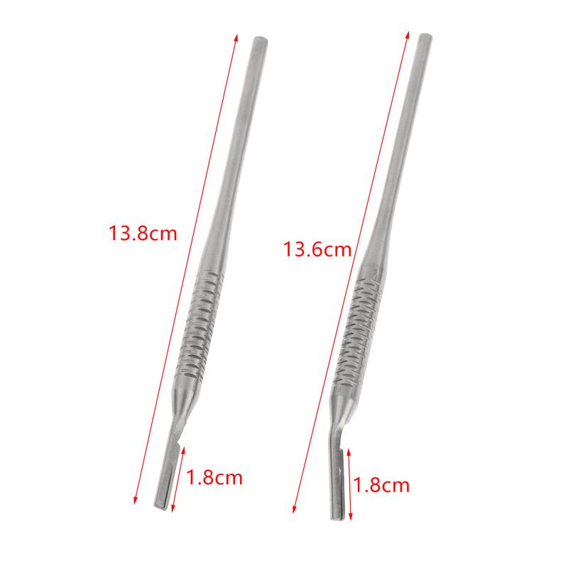 1/2 Stück Premium Edelstahl Dental-Skalpellgriff für Klinge Nr. 3 - Professionelles Oralchirurgie-Instrument für Zahnärzte
