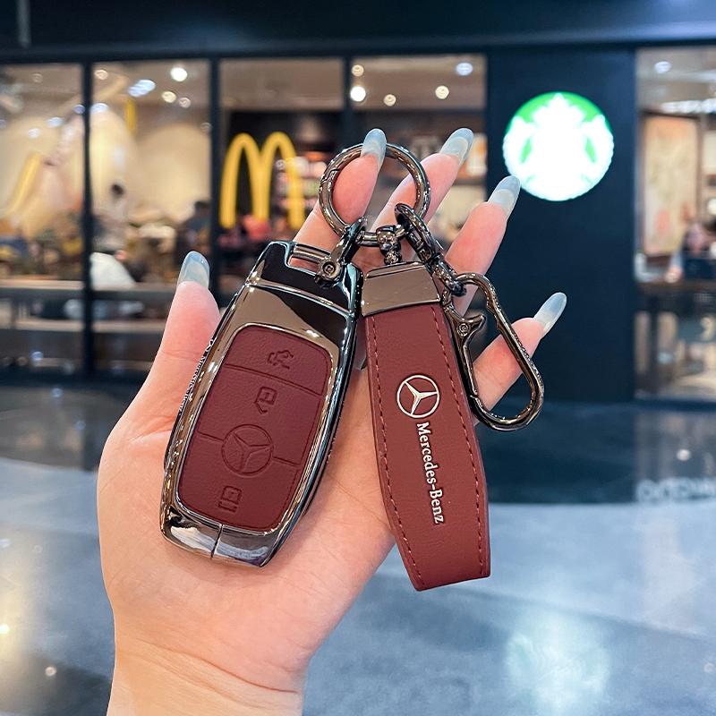 Hot Car Sticker Car Key Cover Case Shell Fob For Mercedes Benz A C E S G Class GLC CLE CLA GLB GLS W177 W205 W213 W222 X167 AMG