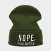 Autumn and winter new fashionable versatile letter embroidery knitted hat men's literary and retro stacking hat women's warm wool hat tide