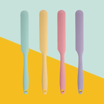 Small All-in-one Macarone Silicone Long Spatula Food Grade Easy To Clean Cream Long Spatula Household Baking Tool