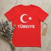 Flag of Turkey Souvenir T Shirt for Unisex 100 Cotton Crazy TShirt Round Neck Turkish Patriot Tee Shirt Short Sleeve Tops Graphic