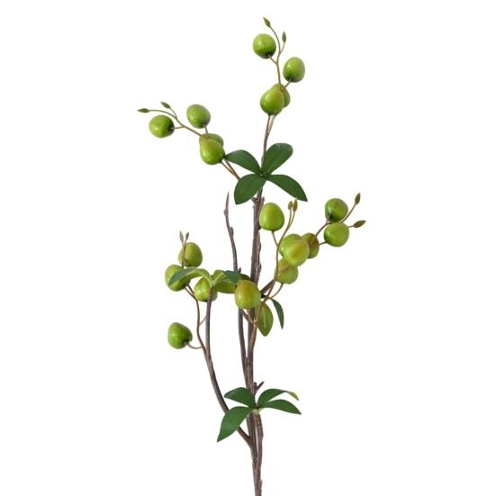 

Artificial Pomegranate Berries Stems Faux Fruit Berry Picks with Leaves for Home Floral Arrangements Christmas Wedding Decoration зелений