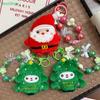 Christmas Plush Beaded Keychain Santa Claus Christmas Tree Pendant Backpack Hanging Decor