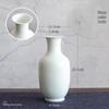 Thin-Walled Translucent White Ceramic Vase, Zen Style, Antique Chinese Plum Blossom Ornament for Living Room Decor.