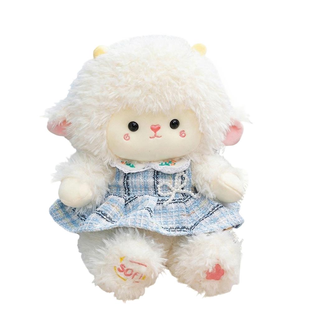 Cute And Cuddly Plush Sheep Toy/doll With Clothes, Perfect As A Sleeping Pillow Or Gift.