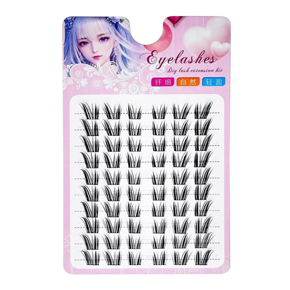 

Cat Eye Fairy Lash Clusters Spiky Anime Lashes 12mm Manga False Eyelashes