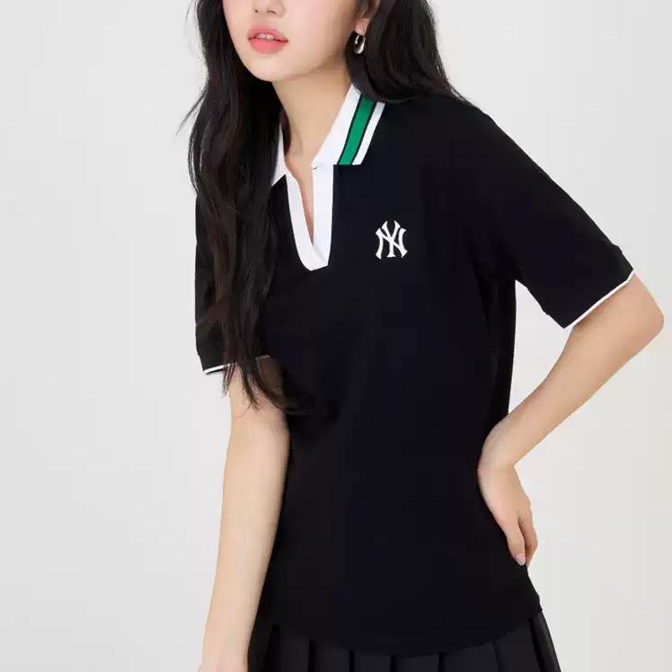 New MLB New York Yankees Polo Shirts Women's Black 3FPQB0343-50BKS