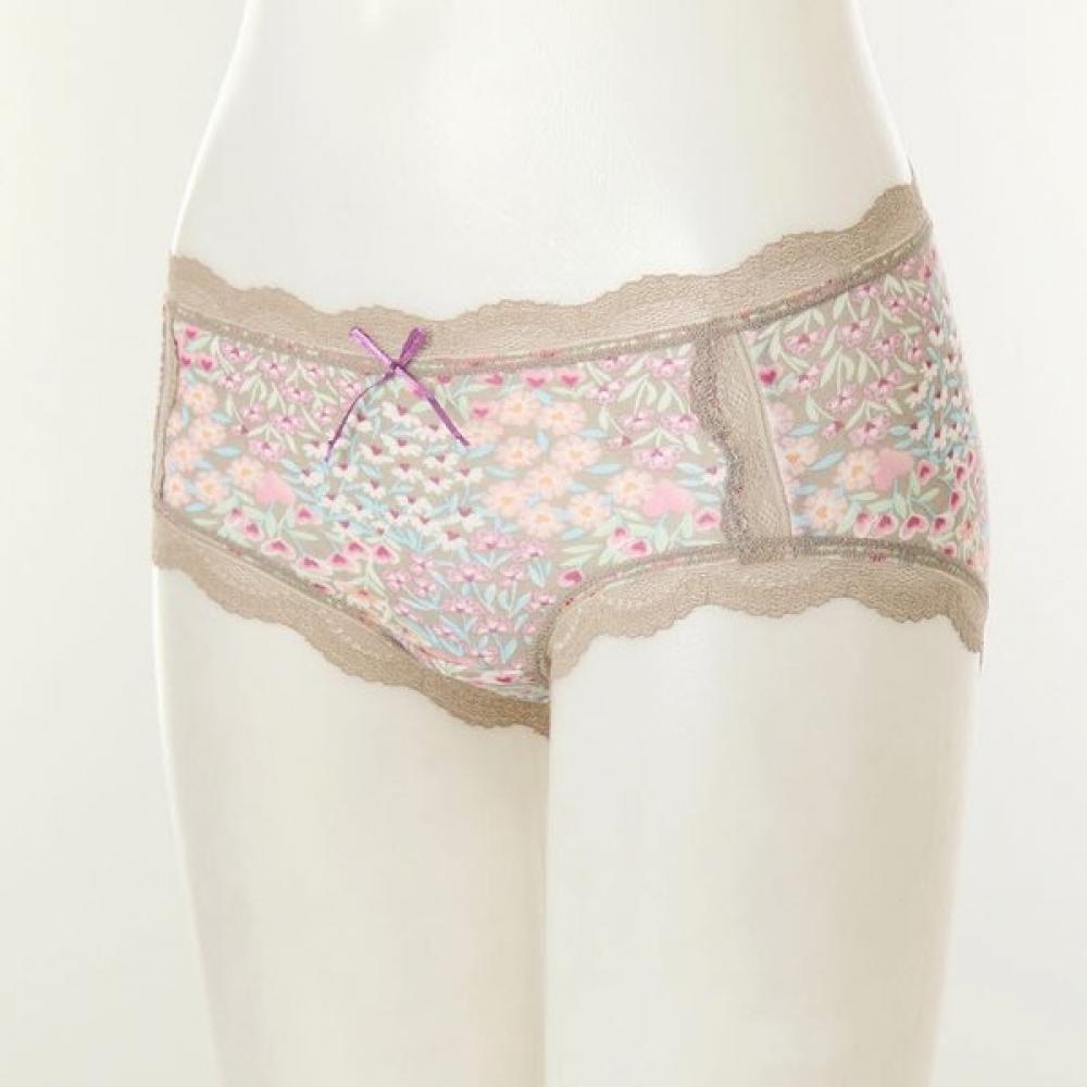 VenuS Women S Lace Modal Floral Print Reflective Panty Vpt6265a Set