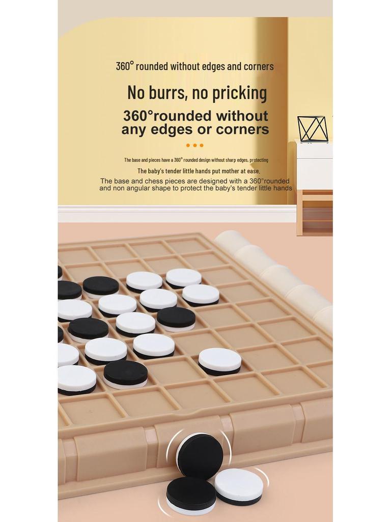 All-in-One Educational Board Game Set: Flying Chess, Chinese Chess, Beast Chess, Checkers, Gomoku, Reversi