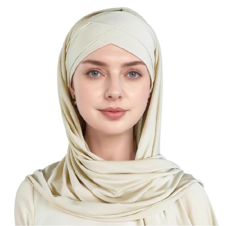 Classical Cotton Hijab Shawl Multi Functional Stretchable Fabric Headgear For Fashion And Everyday Outfits