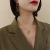 Elegant Dolphin Pendant Necklace: 18K Gold-Plated Titanium Steel Clavicle Chain for Women.